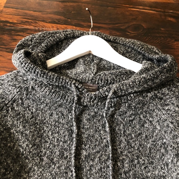 Grey Marled Hooded Sweater - Picture 4 of 15
